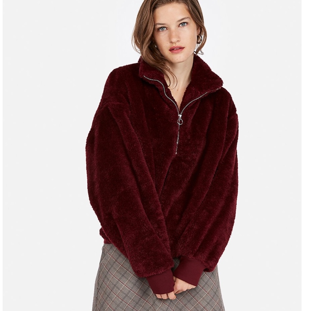 Express One Eleven fleece quarter zip sweatshirt